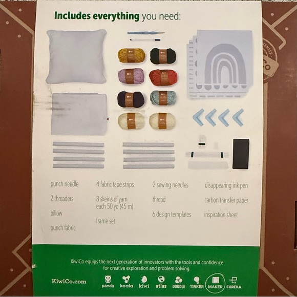 Kiwi Co Make it Yourself Punch Needle Pillow Kit DIY Handmade Home Decor Kit NIB - Picture 2 of 9